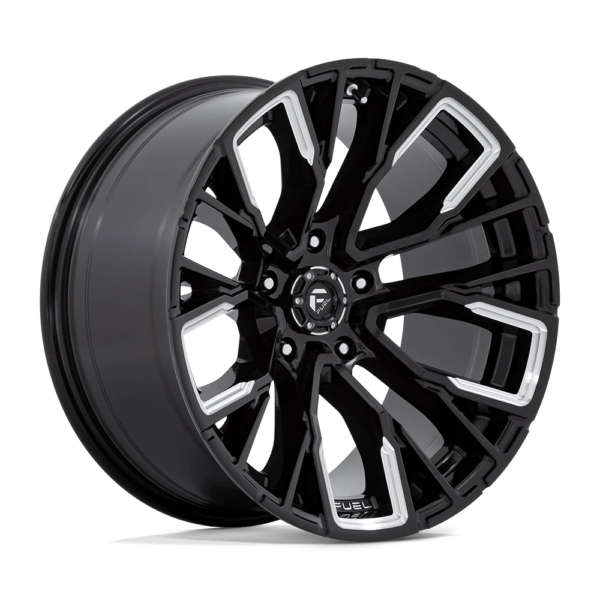 Fuel 1PC D849 REBAR 20X10 -18 GLOSS BLACK MILLED D8492000B447