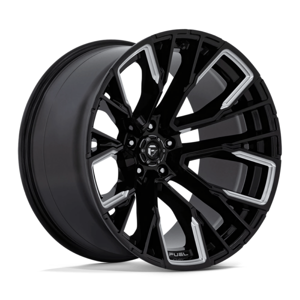 Fuel 1PC D849 REBAR 22X12 -44 GLOSS BLACK MILLED D8492220B447