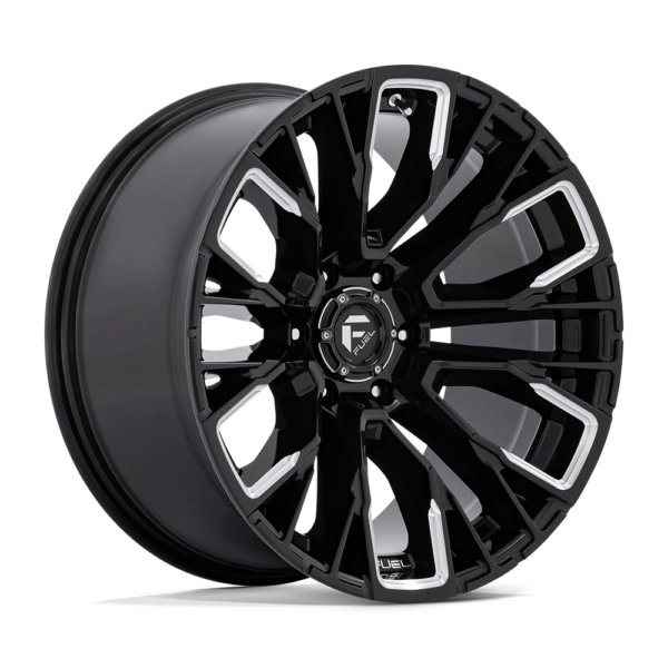 Fuel 1PC D849 REBAR 20X10 -18 GLOSS BLACK MILLED D84920008947