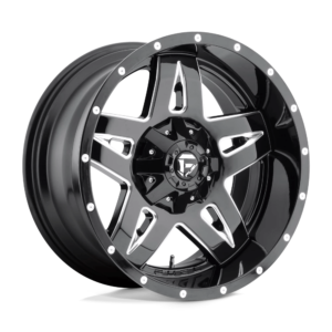 Fuel 1PC D554 FULL BLOWN 20X10 -12 GLOSS BLACK MILLED D55420009850