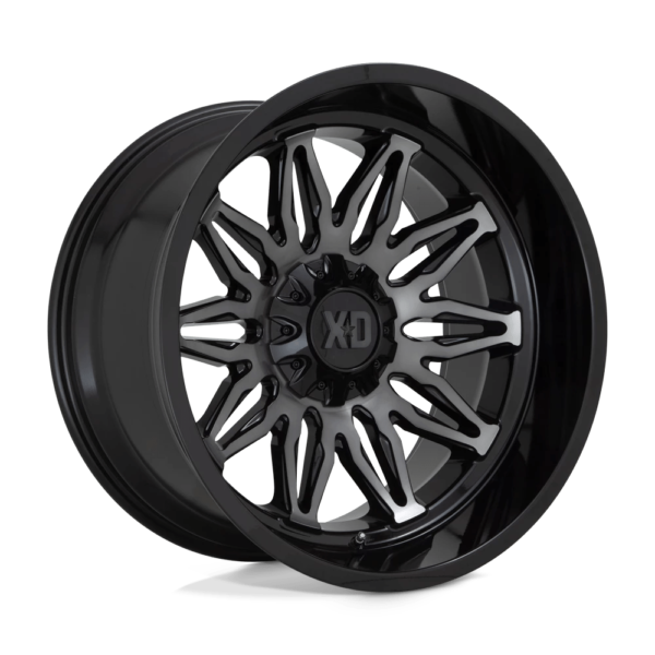 XD XD859 GUNNER 22X12 -44 GLOSS BLACK MACHINED WITH GRAY TINT XD85922235444N