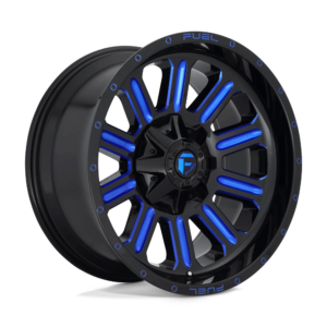 Fuel 1PC D646 HARDLINE 20X10 -18 GLOSS BLACK BLUE TINTED CLEAR D64620009847