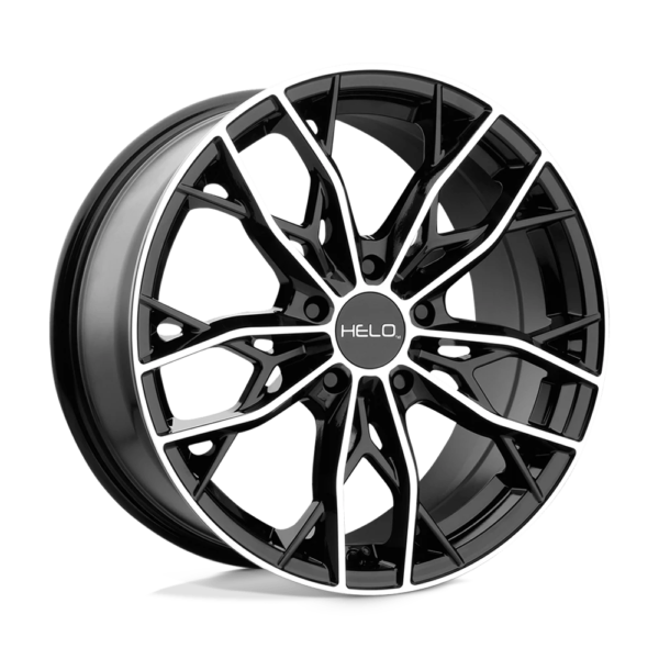 Helo HE907 16X7 38 GLOSS BLACK MACHINED HE90767012538