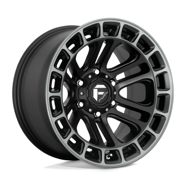 Fuel 1PC D720 HEATER 17X9 -12 MATTE BLACK DOUBLE DARK TINT MACHINED D72017908445