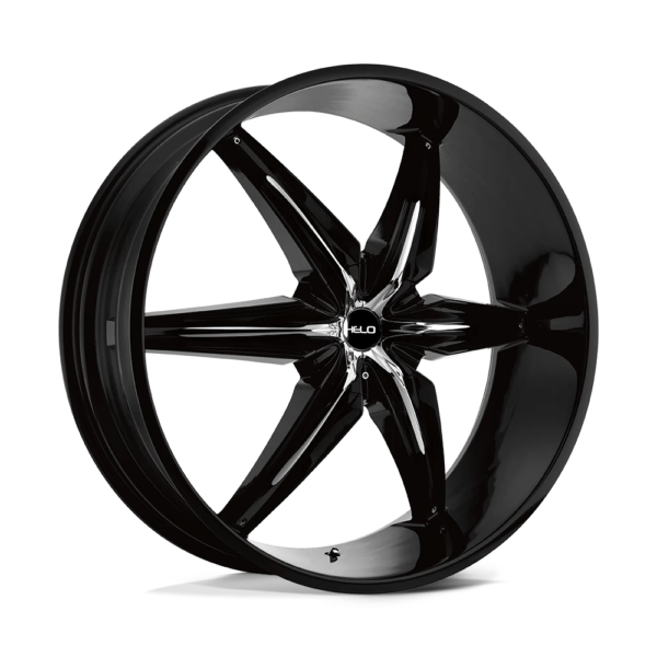 Helo HE866 20X8.5 35 GLOSS BLACK WITH REMOVABLE CHROME ACCENTS HE86628520335