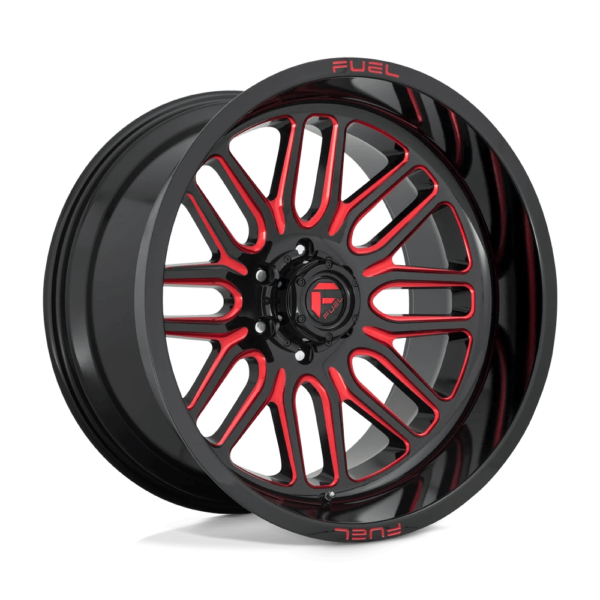 Fuel 1PC D663 IGNITE 22X12 -43 GLOSS BLACK RED TINTED CLEAR D66322208947