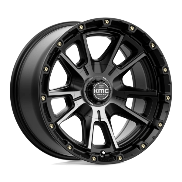 KMC KM100 SYNC 17X9 -12 SATIN BLACK WITH GRAY TINT KM10079035412N