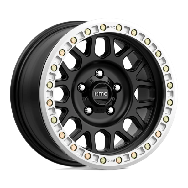 KMC KM234 GRENADE DESERT BEADLOCK 17X8.5 0 SATIN BLACK KM2347850L700