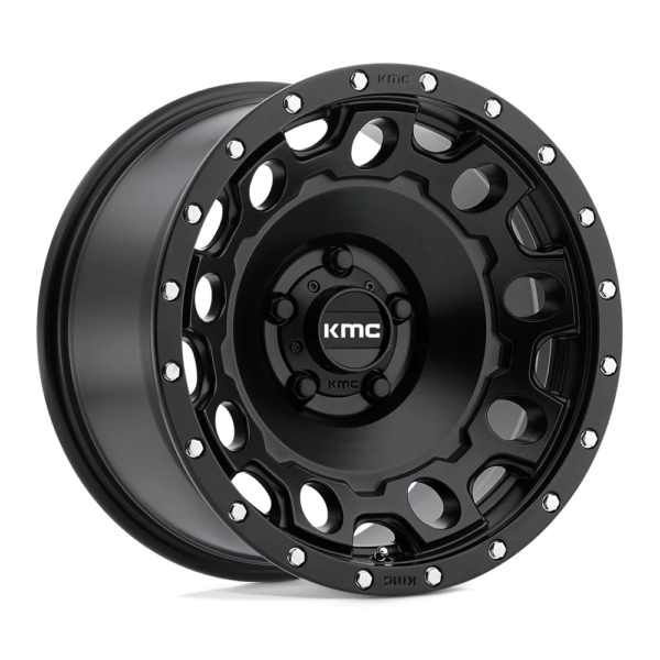 KMC KM529 HOLESHOT 17X8.5 34 SATIN BLACK KM52978512734