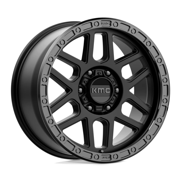 KMC KM544 MESA 17X8.5 0 SATIN BLACK WITH GLOSS BLACK LIP KM54478564700