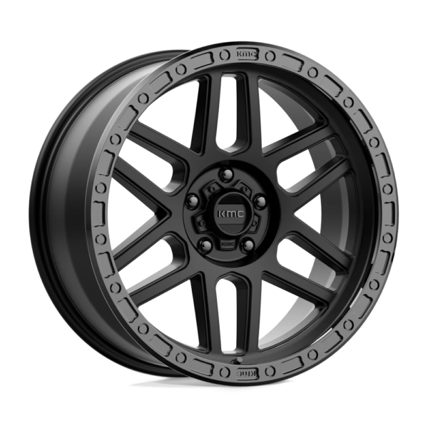 KMC KM544 MESA 17X8.5 0 SATIN BLACK WITH GLOSS BLACK LIP KM54478550700