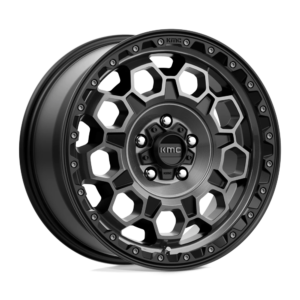 KMC KM545 TREK 17X9 0 SATIN BLACK WITH GRAY TINT KM54579050400