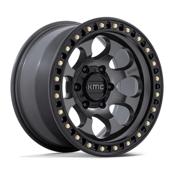 KMC KM550 RIOT SBL 18X9 18 ANTHRACITE WITH SATIN BLACK LIP KM550AB18906818