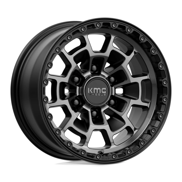 KMC KM718 SUMMIT 17X8.5 0 SATIN BLACK WITH GRAY TINT KM71878563400