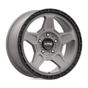 KMC KM721 ALPINE 16X7 15 SATIN GRAY WITH BLACK LIP KM72167051415