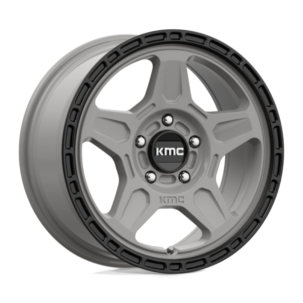 KMC KM721 ALPINE 16X7.5 30 SATIN GRAY WITH BLACK LIP KM72167512430