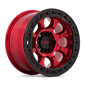 KMC KM237 RIOT BEADLOCK 17X8.5 0 CANDY RED WITH BLACK RING KM237QB17855000