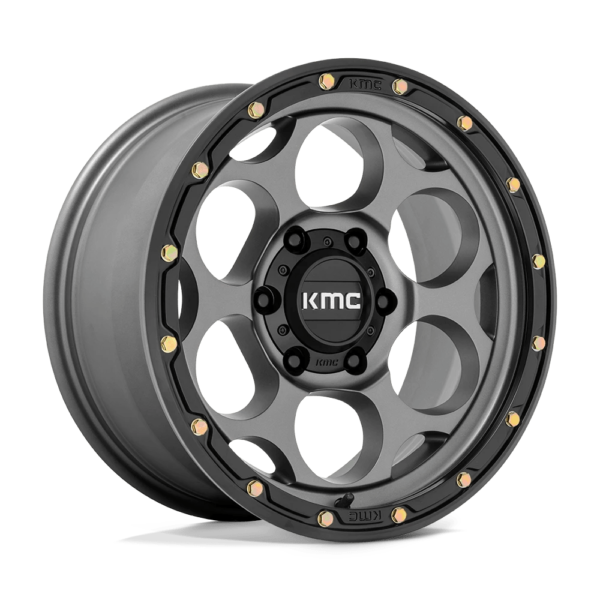 KMC KM541 DIRTY HARRY 17X8.5 0 SATIN GRAY WITH BLACK LIP KM54178587900