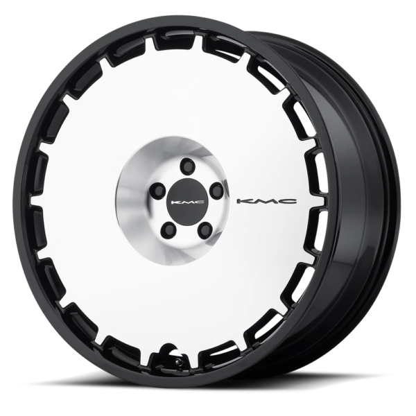 KMC KM689 SKILLET 22X9 38 GLOSS BLACK MACHINED FACE KM68922900538