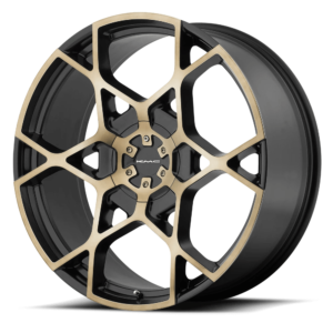 KMC KM695 CROSSHAIR 20X8.5 15 SATIN BLACK W/ MACHINED FACE AND TINTED CLEAR KM69528567915