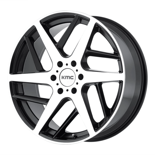 KMC KM699 TWO FACE 22X9 15 SATIN BLACK WITH MACHINED FACE KM69922968515