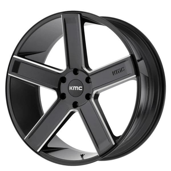 KMC KM702 DUECE 24X9.5 15 SATIN BLACK MILLED KM70224968915