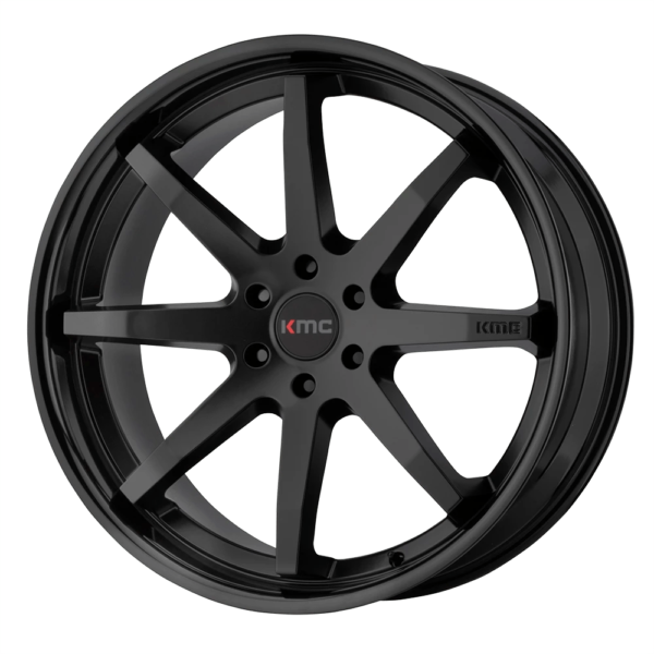 KMC KM715 REVERB 22X9.5 30 SATIN BLACK GLOSS BLACK LIP KM71522963730