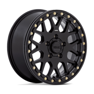 KMC Powersports KS235 GRENADE BEADLOCK 15X6 38 SATIN BLACK KS23556012738