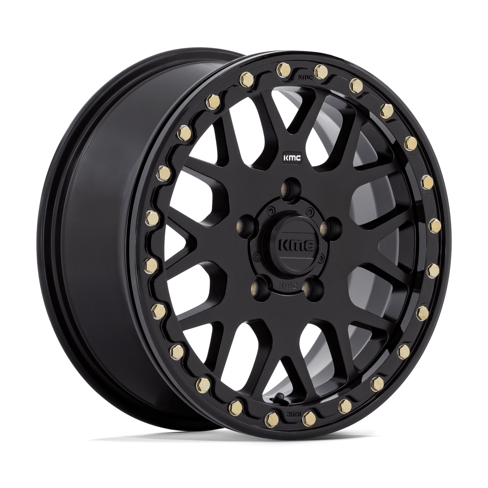 KMC Powersports KS235 GRENADE BEADLOCK 15X6 38 SATIN BLACK KS23556012738