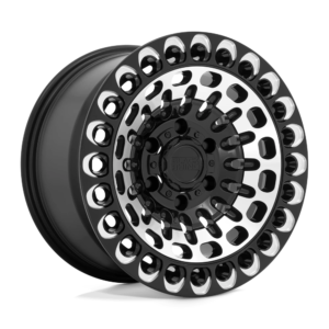 Black Rhino LABYRINTH 17X9.5 -18 GLOSS BLACK WITH MACHINED FACE & MILLING 1795LBY-86140B12