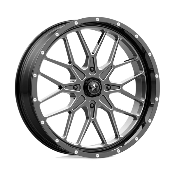 MSA Offroad Wheels M45 PORTAL 22X7 0 GLOSS BLACK MILLED M45-022756M