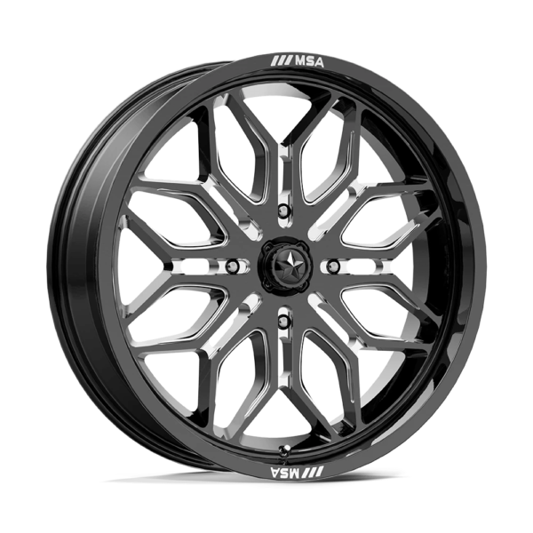 MSA Offroad Wheels M47 SNIPER 20X7 10 GLOSS BLACK MILLED MA047BE20704810