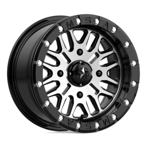 MSA Offroad Wheels M37 BRUTE BEADLOCK 14X7 10 GLOSS BLACK MACHINED M37-04710