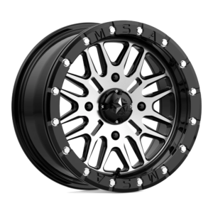 MSA Offroad Wheels M37 BRUTE BEADLOCK 15X7 10 GLOSS BLACK MACHINED M37-05756