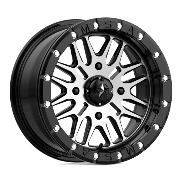 MSA Offroad Wheels M37 BRUTE BEADLOCK 15X7 10 GLOSS BLACK MACHINED M37-05756