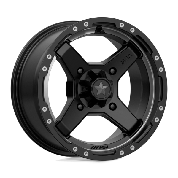 MSA Offroad Wheels M39 CROSS 14X7 10 SATIN BLACK TITANIUM TINT M39-04737
