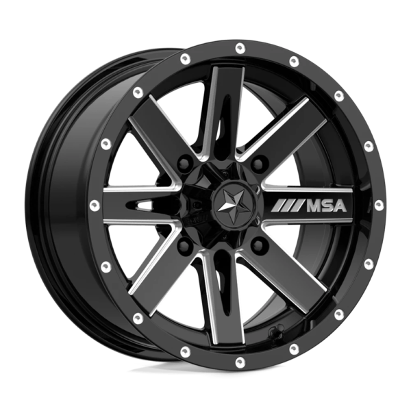 MSA Offroad Wheels M41 BOXER 14X7 10 GLOSS BLACK MILLED M41-04737