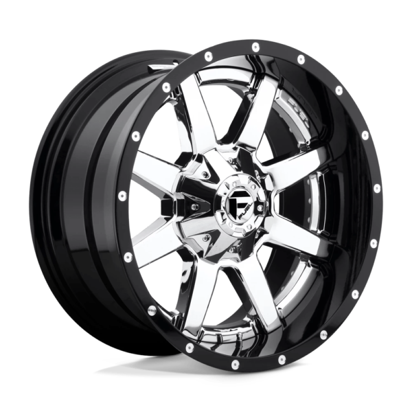 Fuel 2PC D260 MAVERICK 22X12 -44 CHROME PLATED GLOSS BLACK LIP D26022207047