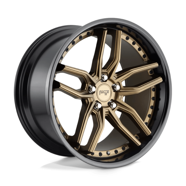 Niche 1PC M195 METHOS 19X8.5 42 MATTE BRONZE BLACK BEAD RING M1951985F8+42