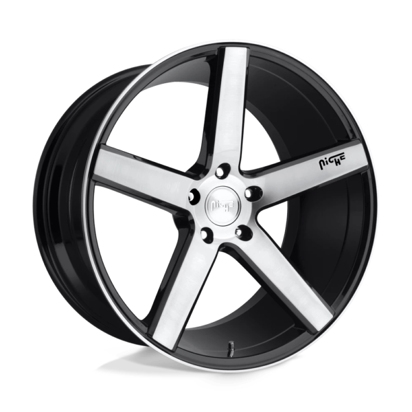 Niche 1PC M124 MILAN 20X8.5 35 GLOSS BLACK BRUSHED M124208521+35