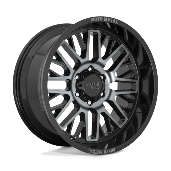 Moto Metal MO802 20X10 -18 GLOSS BLACK MACHINED WITH GRAY TINT MO80221087418N