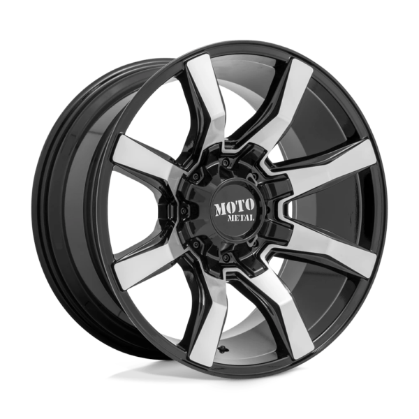 Moto Metal MO804 SPIDER 22X10 -18 GLOSS BLACK MACHINED MO80422086518N