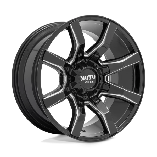 Moto Metal MO804 SPIDER 20X10 12 GLOSS BLACK MILLED MO80421088912