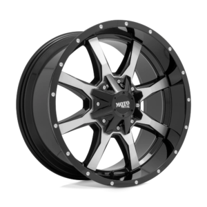 Moto Metal MO970 17X9 -12 GLOSS BLACK MACHINED FACE MO97079035312N