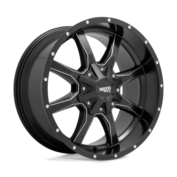 Moto Metal MO970 20X10 12 SEMI GLOSS BLACK MILLED MO97021067912