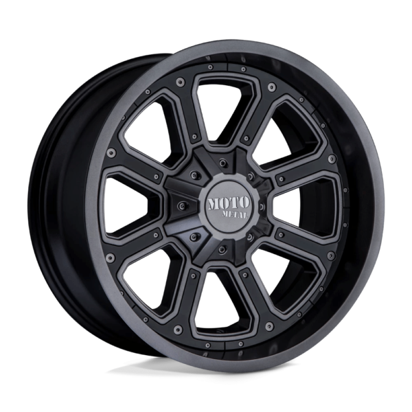 Moto Metal MO984 SHIFT 20X10 -24 MATTE GRAY GLOSS BLACK INSERTS MO98421080424N