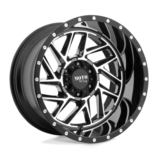 Moto Metal MO985 BREAKOUT 16X8 -6 GLOSS BLACK MACHINED MO98568050306N