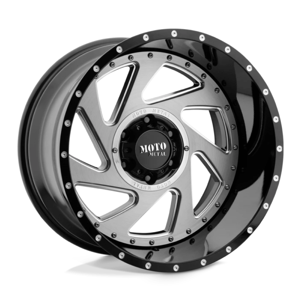 Moto Metal MO989 CHANGE UP 20X12 -44 GLOSS BLACK MILLED BRUSHED INSERTS MO98921285344N