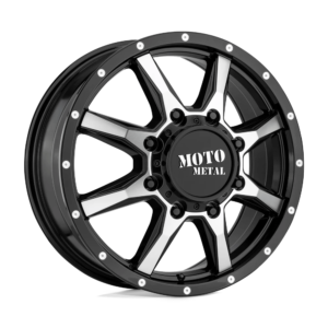 Moto Metal MO995 20X8.25 127 GLOSS BLACK MACHINED - FRONT MO995208893127