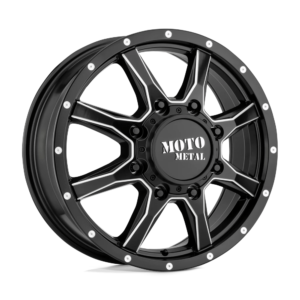 Moto Metal MO995 20X8.25 127 SATIN BLACK MILLED - FRONT MO995208827127